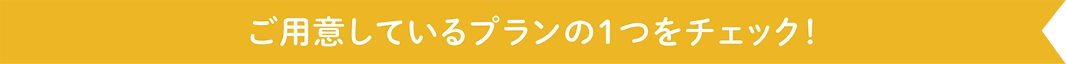 ご用意しているプランのひとつをチェック!