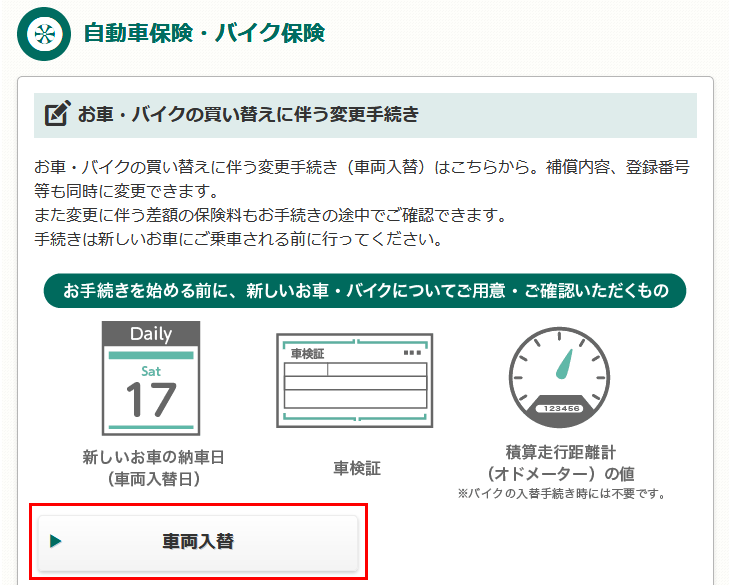 自動車を変えたときの必要書類 自動車保険の三井ダイレクト損保