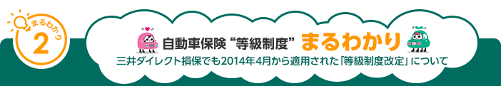 まるわかり2 自動車保険“等級制度”まるわかり 三井ダイレクト損保でも2014年4月から適用された「等級制度改定」について