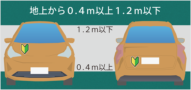 初心者マークの表示義務は1年間 貼り付け位置や罰則 1年以上の掲示は違反になるのかを解説 自動車保険の三井ダイレクト損保