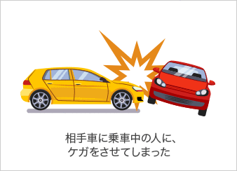 ç¸æè»ã«ä¹è»ä¸­ã®äººã«ãã±ã¬ãããã¦ãã¾ã£ã